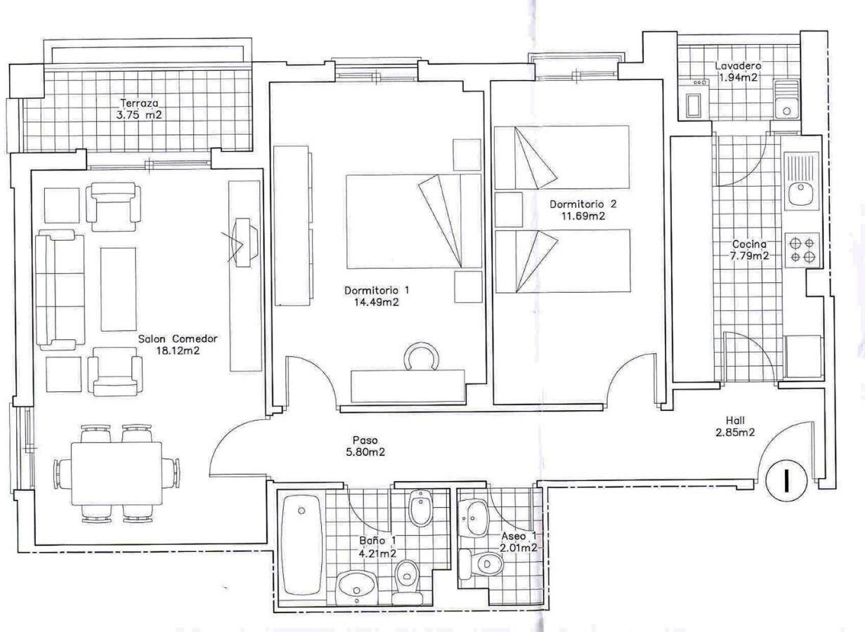 Apartamento 2 Dormitorios En La Mejor Zona De Roquetas Рокетас-де-Мар Экстерьер фото